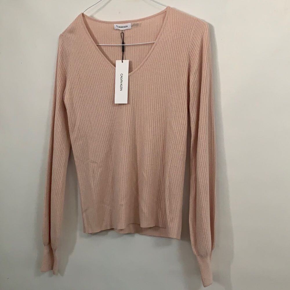 NWT CALVIN KLEIN PINK SWEATER SIZE XS
